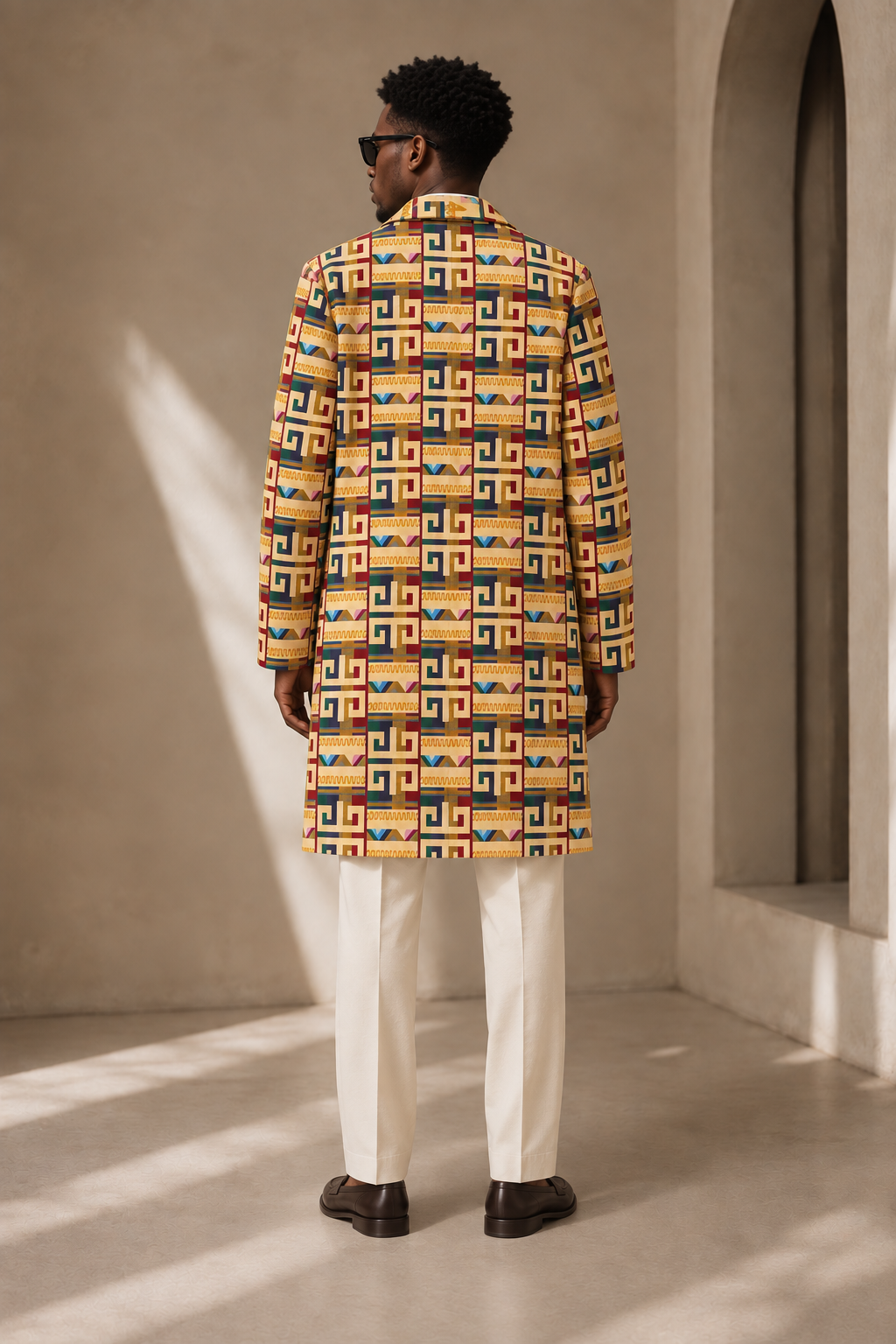 Akwete Golden Labyrinth Long Coat