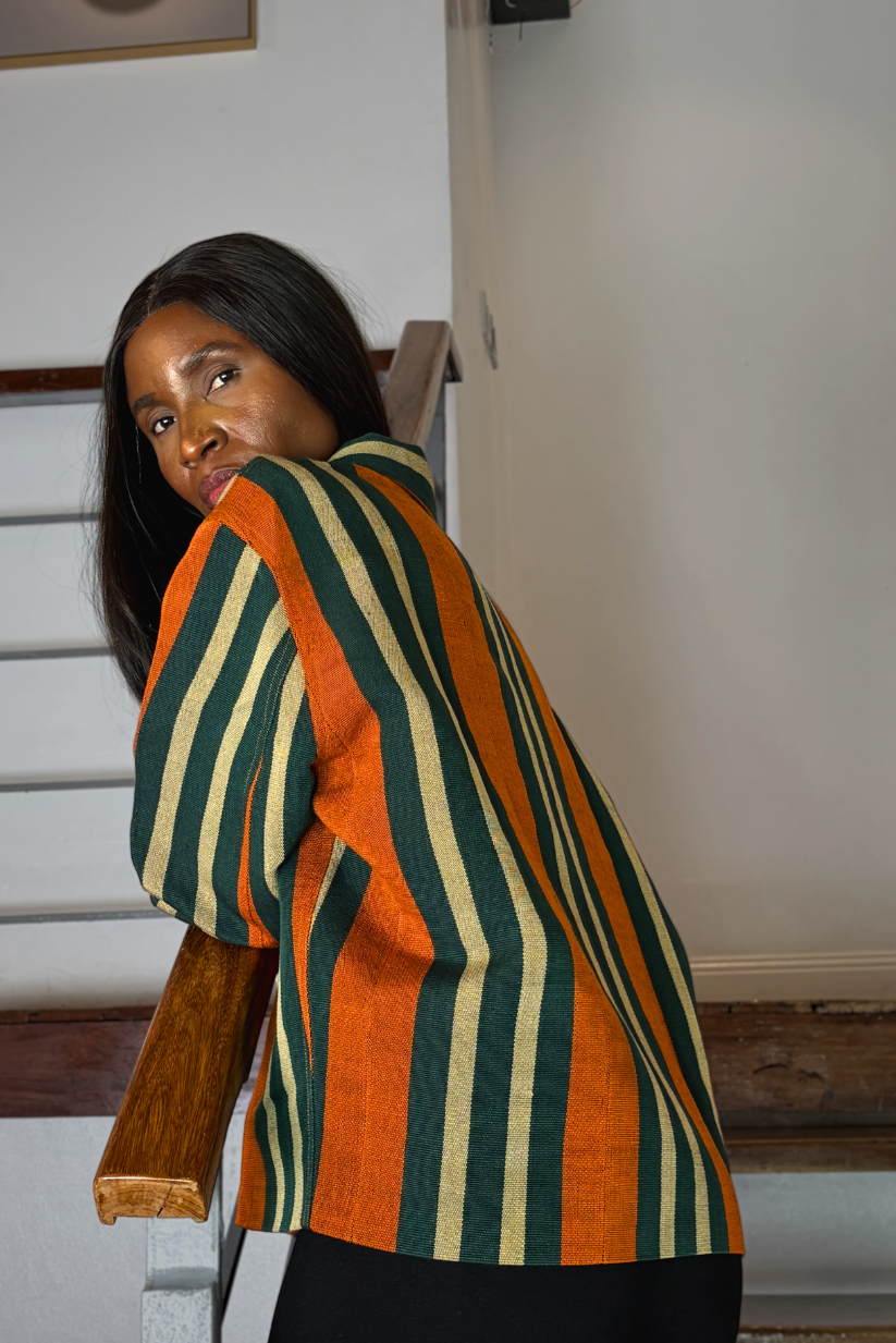 Aso-Oke Bomber Jacket - | Contemporary Streetwear