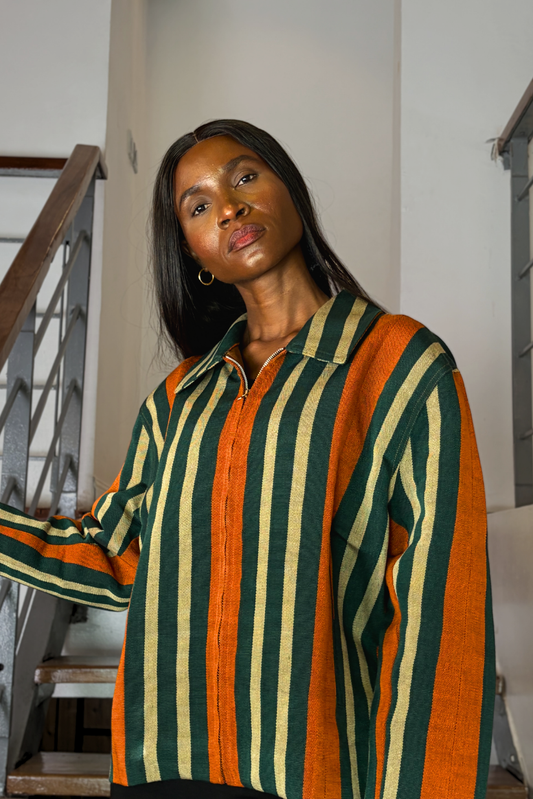 Aso-Oke Bomber Jacket - | Contemporary Streetwear