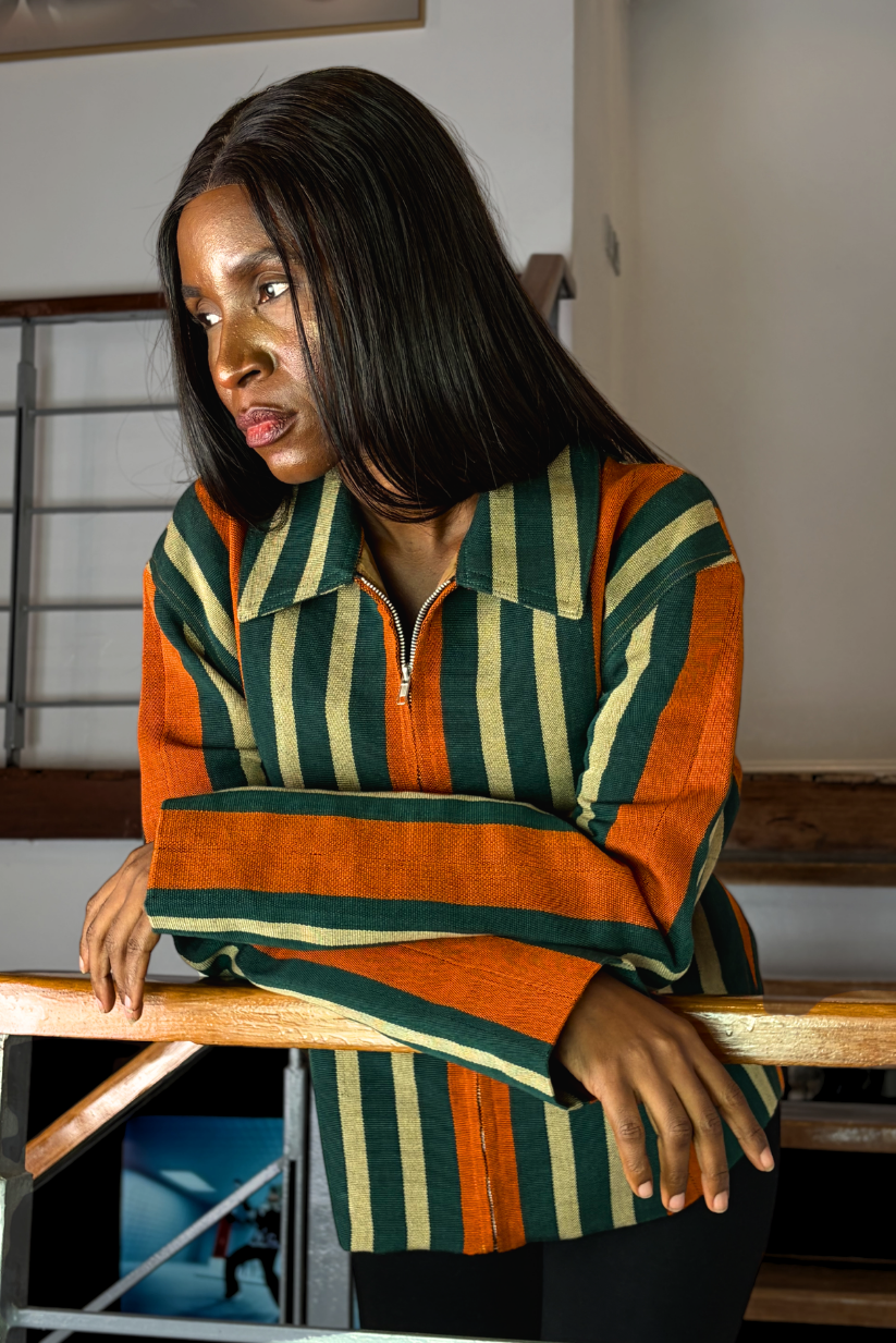 Aso-Oke Bomber Jacket - | Contemporary Streetwear