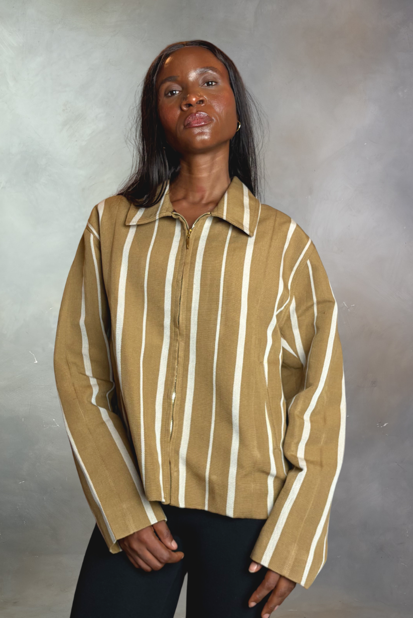 Aso-Oke Bomber Jacket - | Contemporary Streetwear