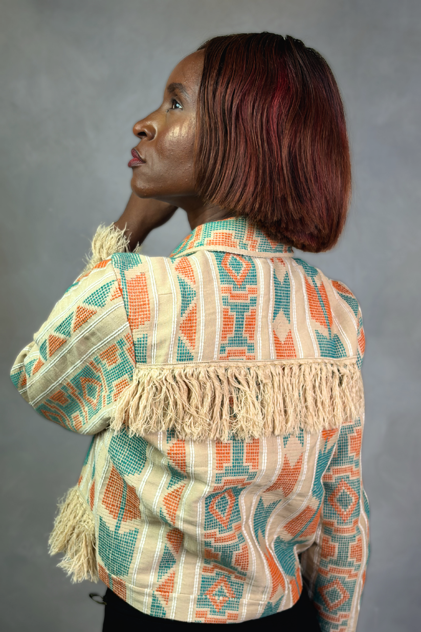 Akwete Fringe Jacket | Contemporary Streetwear