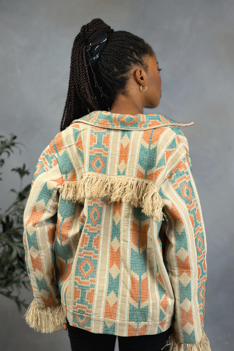 Akwete Fringe Jacket | Contemporary Streetwear