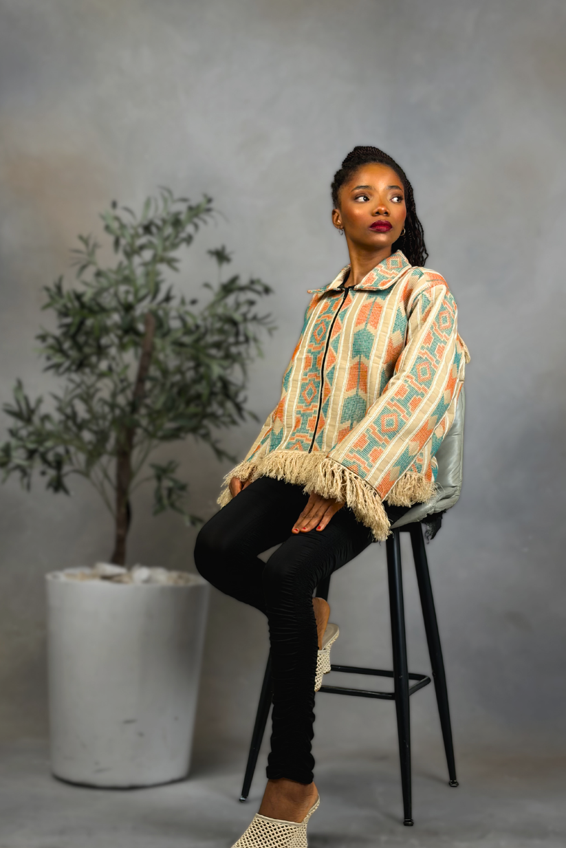 Akwete Fringe Jacket | Contemporary Streetwear