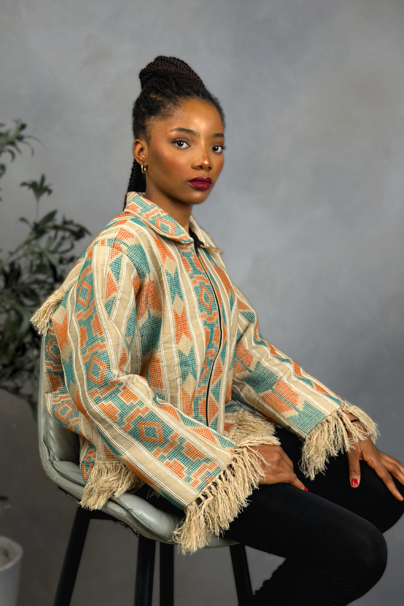 Akwete Fringe Jacket | Contemporary Streetwear