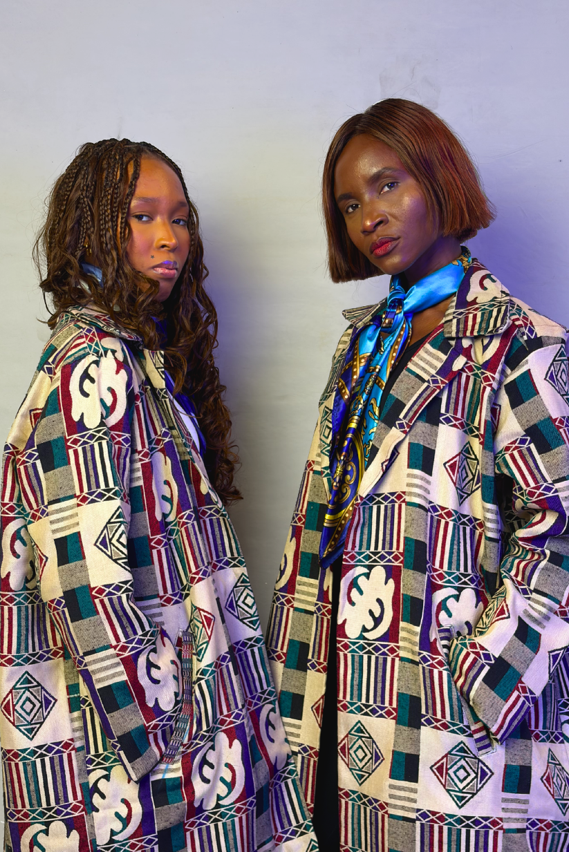 Akwete Mosaic Long Coat - George Edition | Contemporary Streetwear