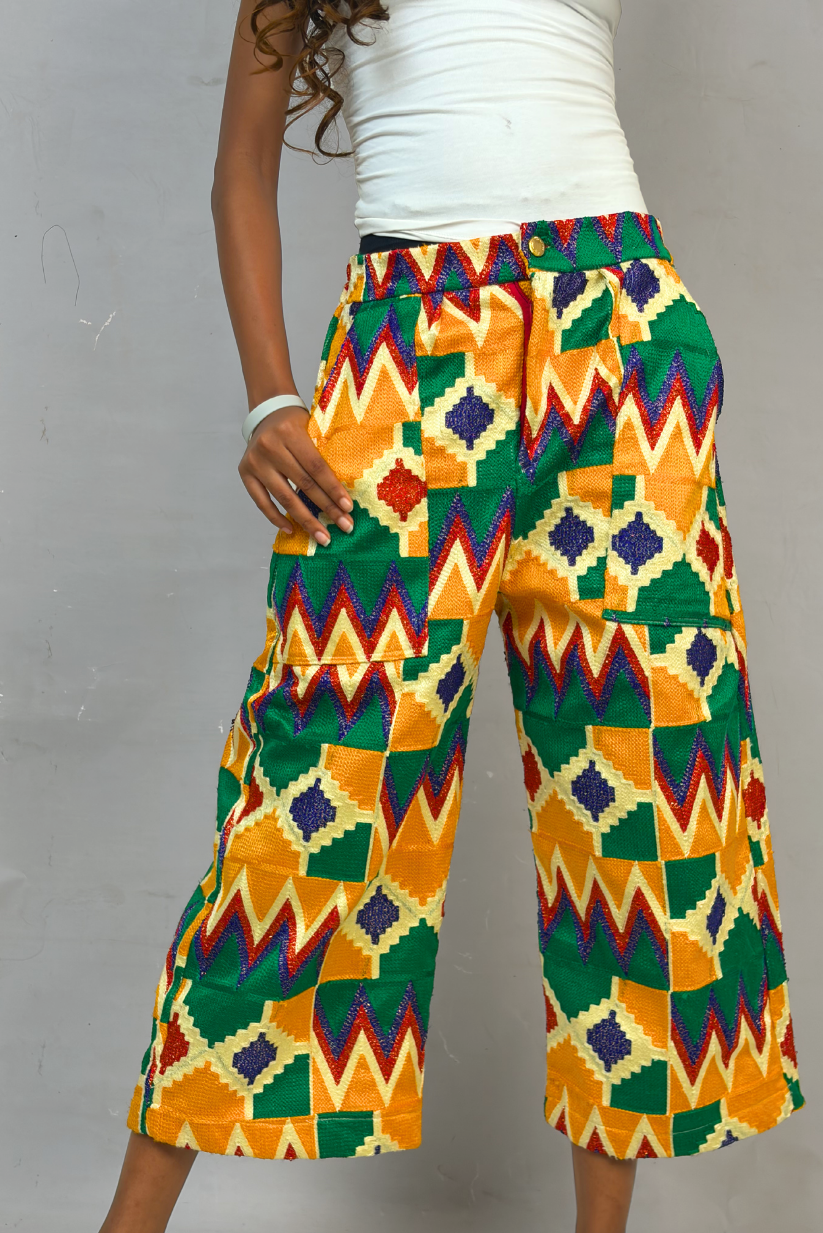 Ember Akwete Wide-Leg Pants| Contemporary Streetwear