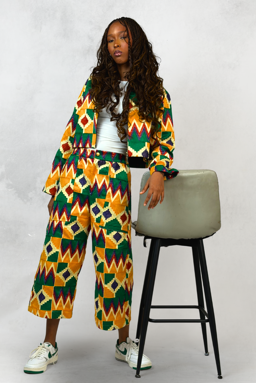 Ember Akwete Wide-Leg Pants| Contemporary Streetwear