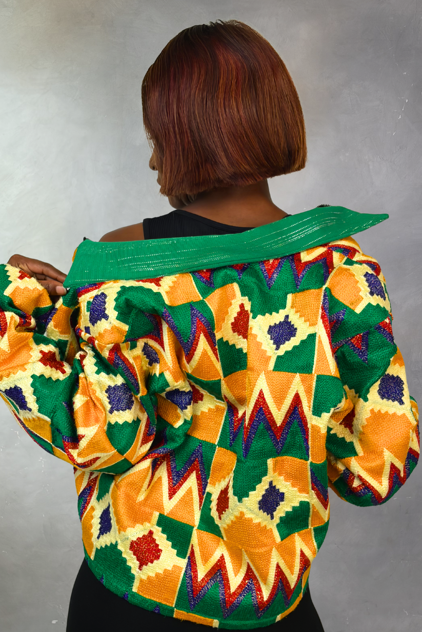 Akwete Ember Cropped Jacket | Contemporary Streetwear