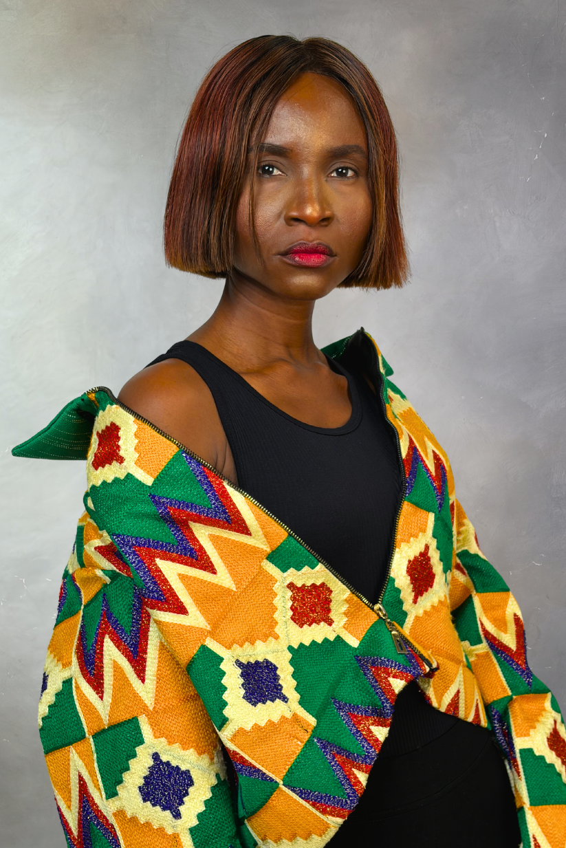 Akwete Ember Cropped Jacket | Contemporary Streetwear