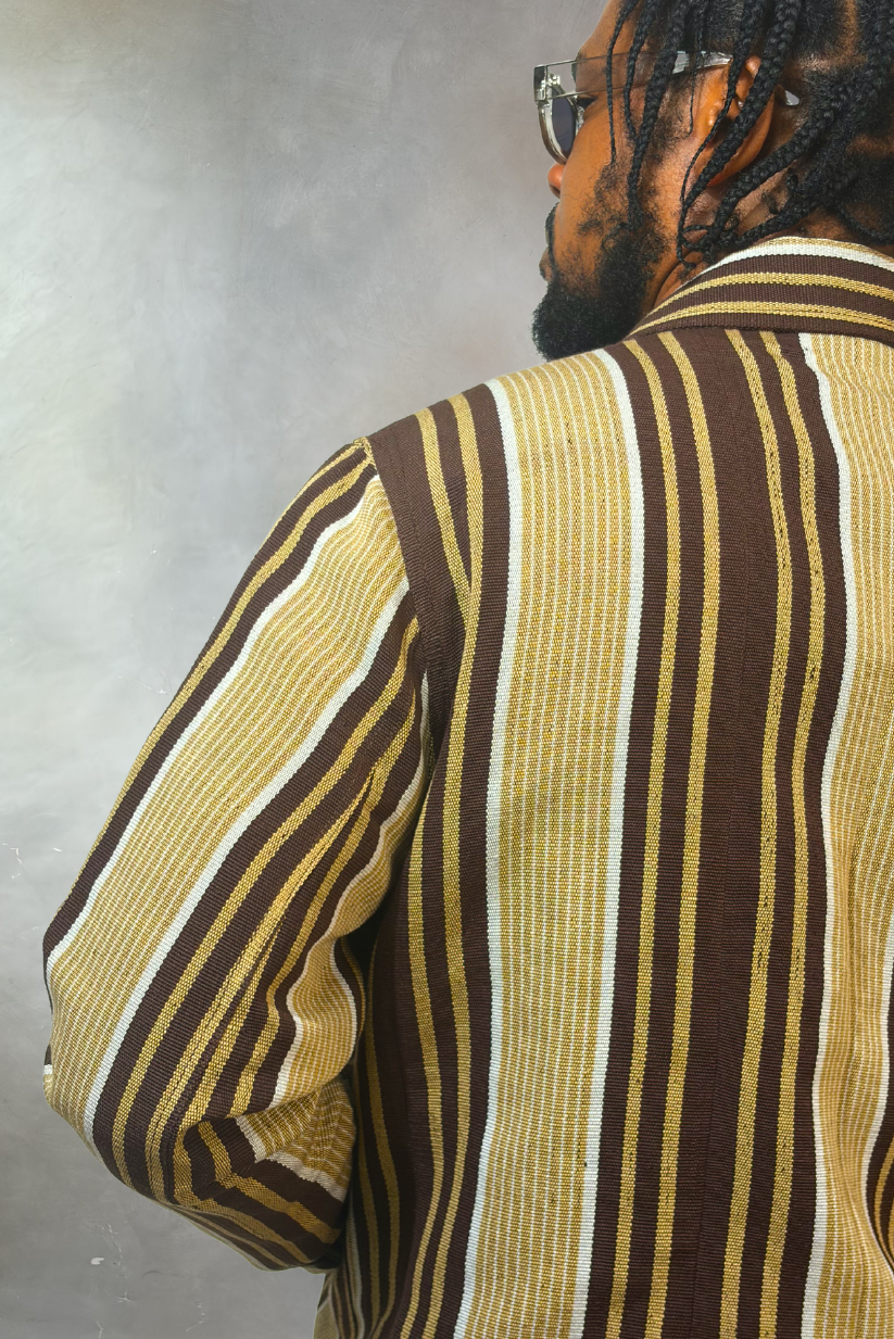 Aso-Oke Bomber Jacket - | Contemporary Streetwear