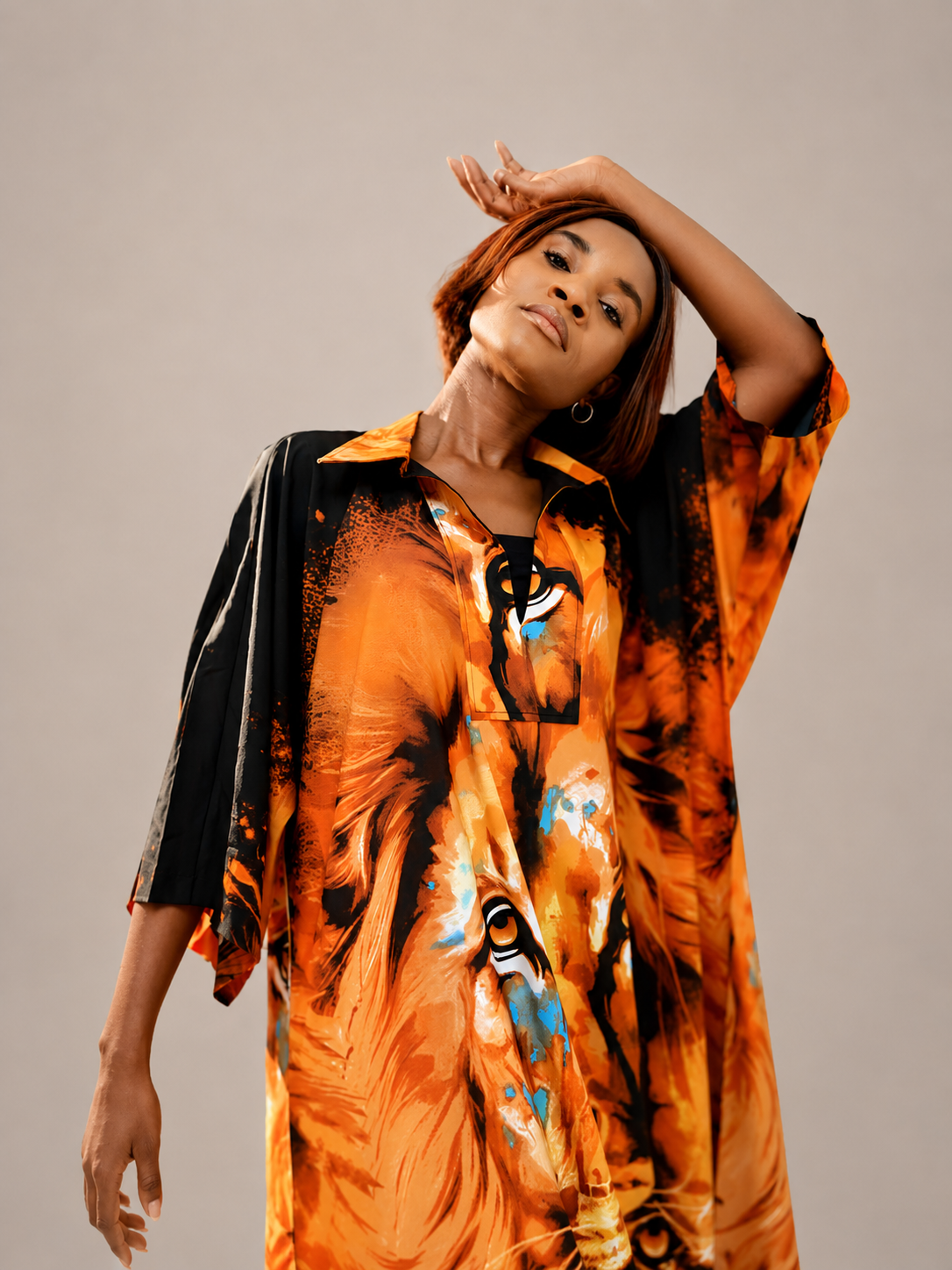 Lion Spirit Maxi Kaftan | Contemporary Statement Womenswear