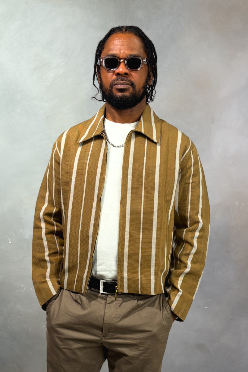 Aso-Oke Bomber Jacket - | Contemporary African Streetwear