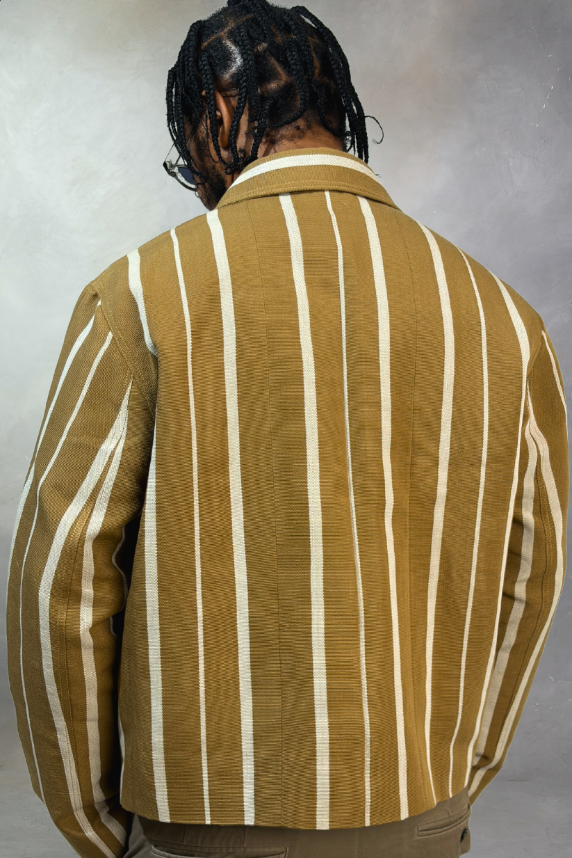 Aso-Oke Bomber Jacket - | Contemporary African Streetwear