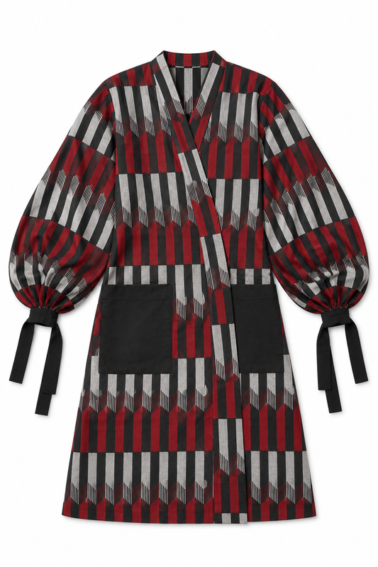 Mud Cloth Ankara Kimono