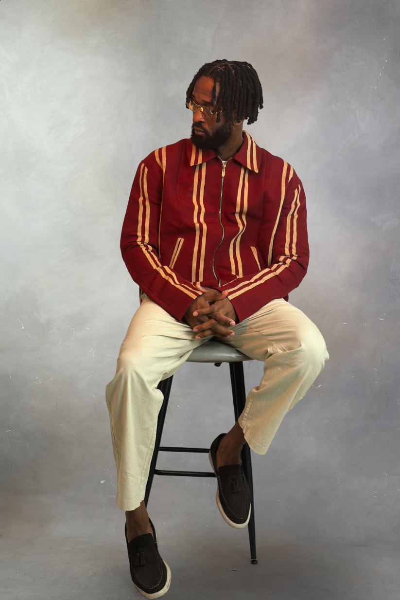 Aso-Oke Bomber Jacket - | Contemporary Streetwear