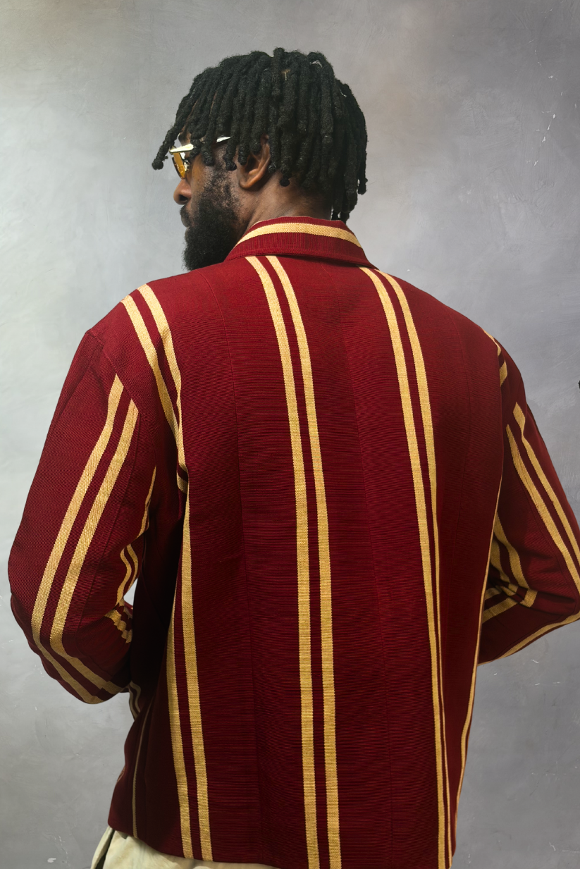 Aso-Oke Bomber Jacket - | Contemporary Streetwear