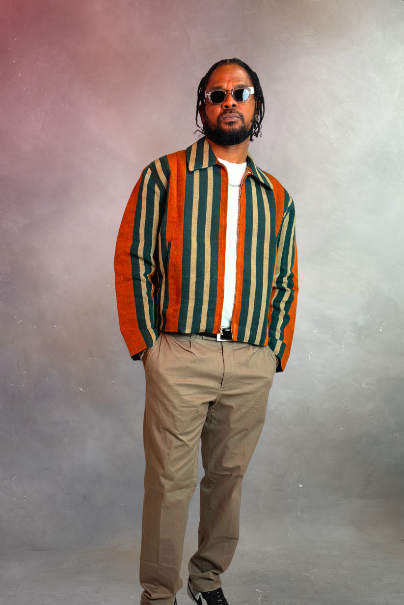 Aso-Oke Bomber Jacket - | Contemporary Streetwear