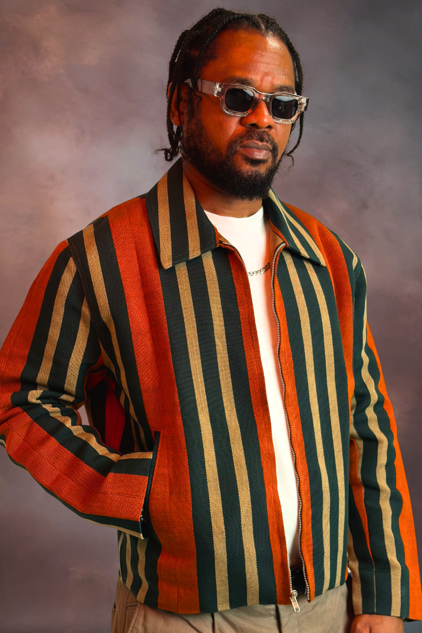 Aso-Oke Bomber Jacket - | Contemporary Streetwear