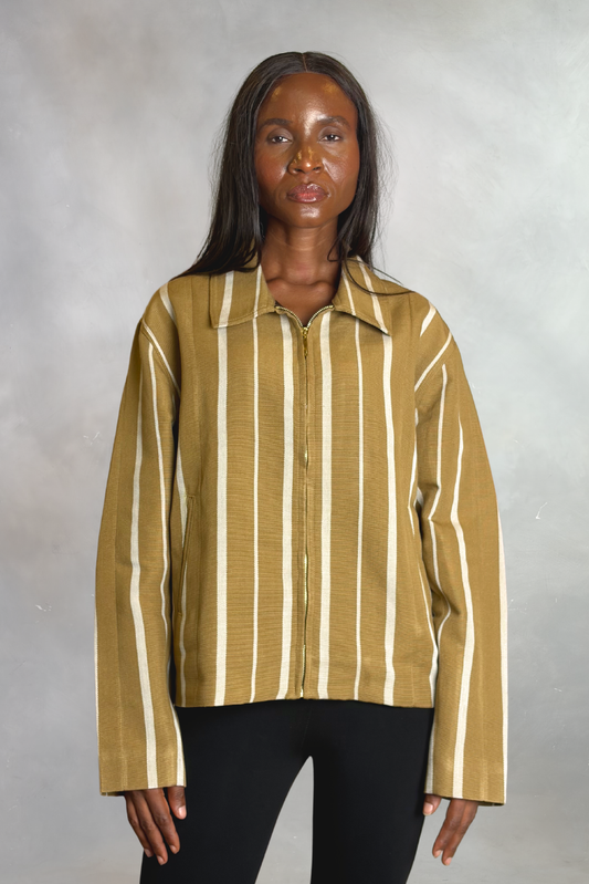 Aso-Oke Bomber Jacket - | Contemporary Streetwear