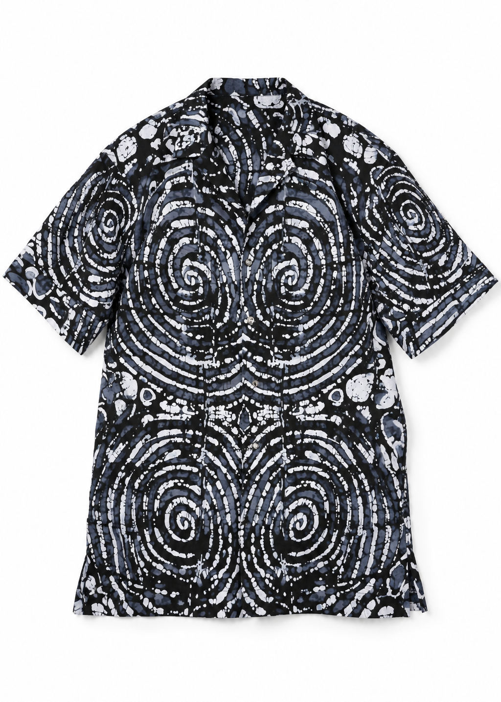 Midnight Spiral Ankara Shirt | Contemporary Casualwear