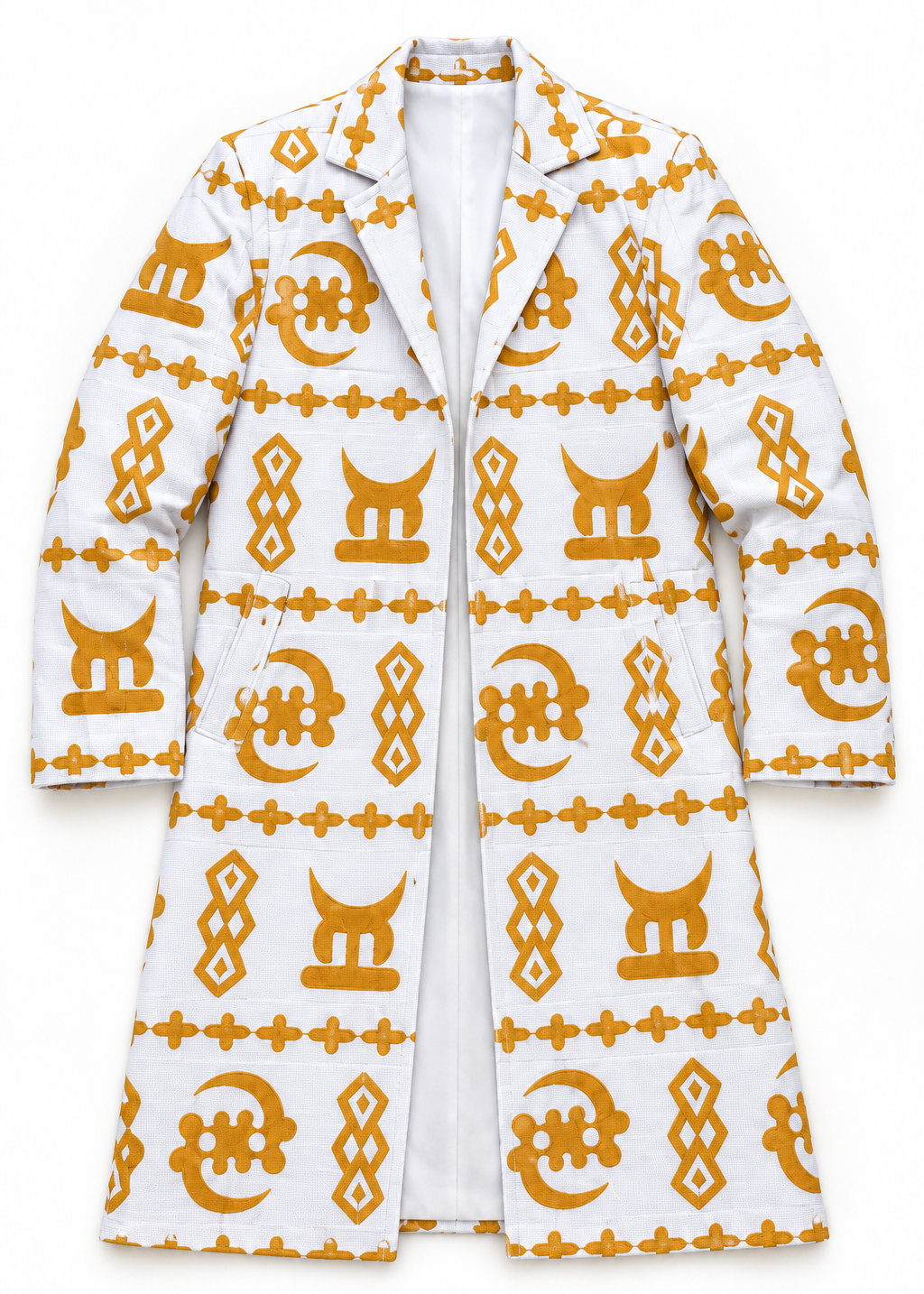 Akwete Aureate Ivory and Gold coat | Contemporary wear