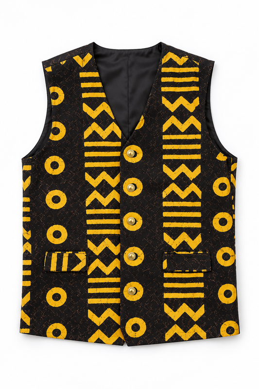 Mud cloth Waistcoat | Contemporary Menswear