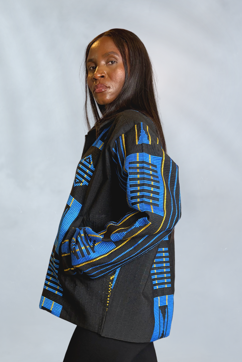 Akwete Bomber Jacket - Handcrafted