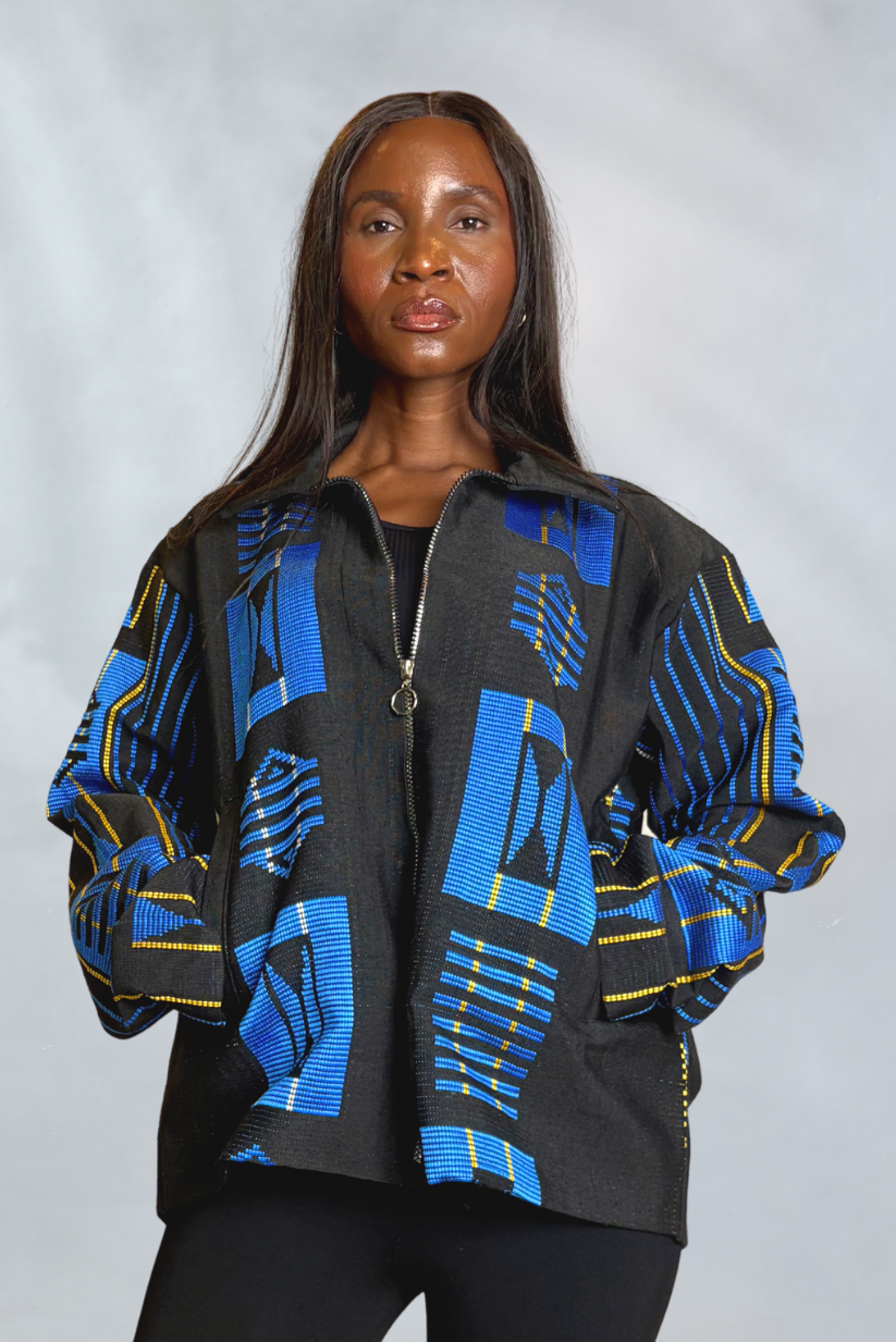 Akwete Bomber Jacket - Handcrafted