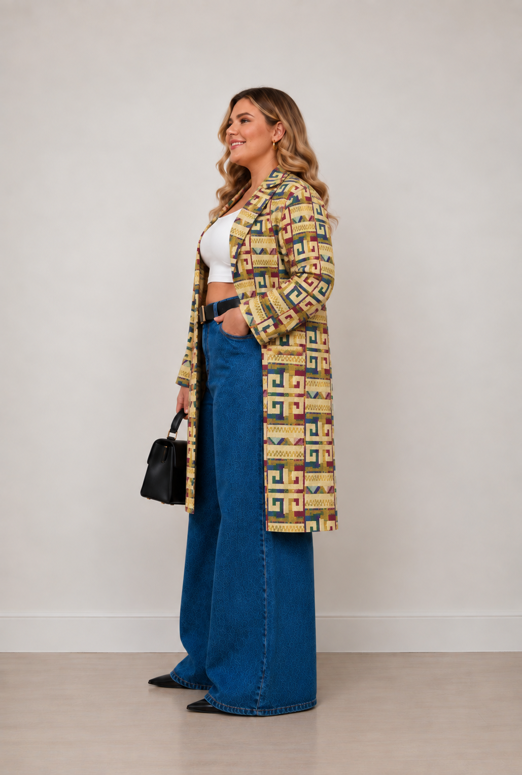 Akwete Golden Labyrinth Long Coat