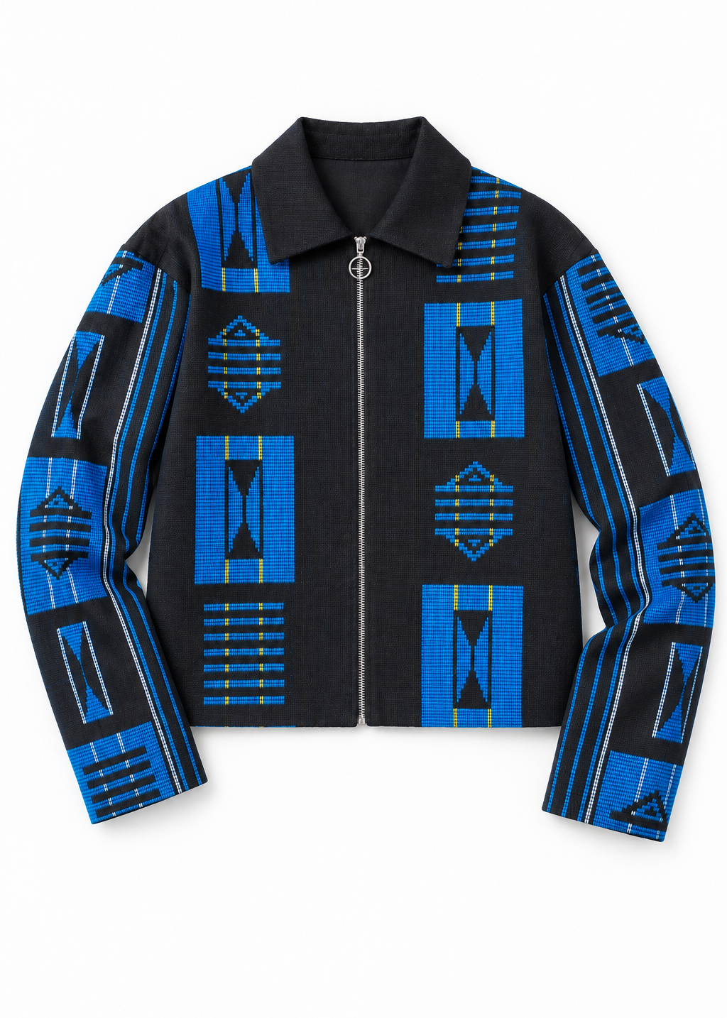 Akwete Bomber Jacket - | Contemporary Streetwear (Blue)