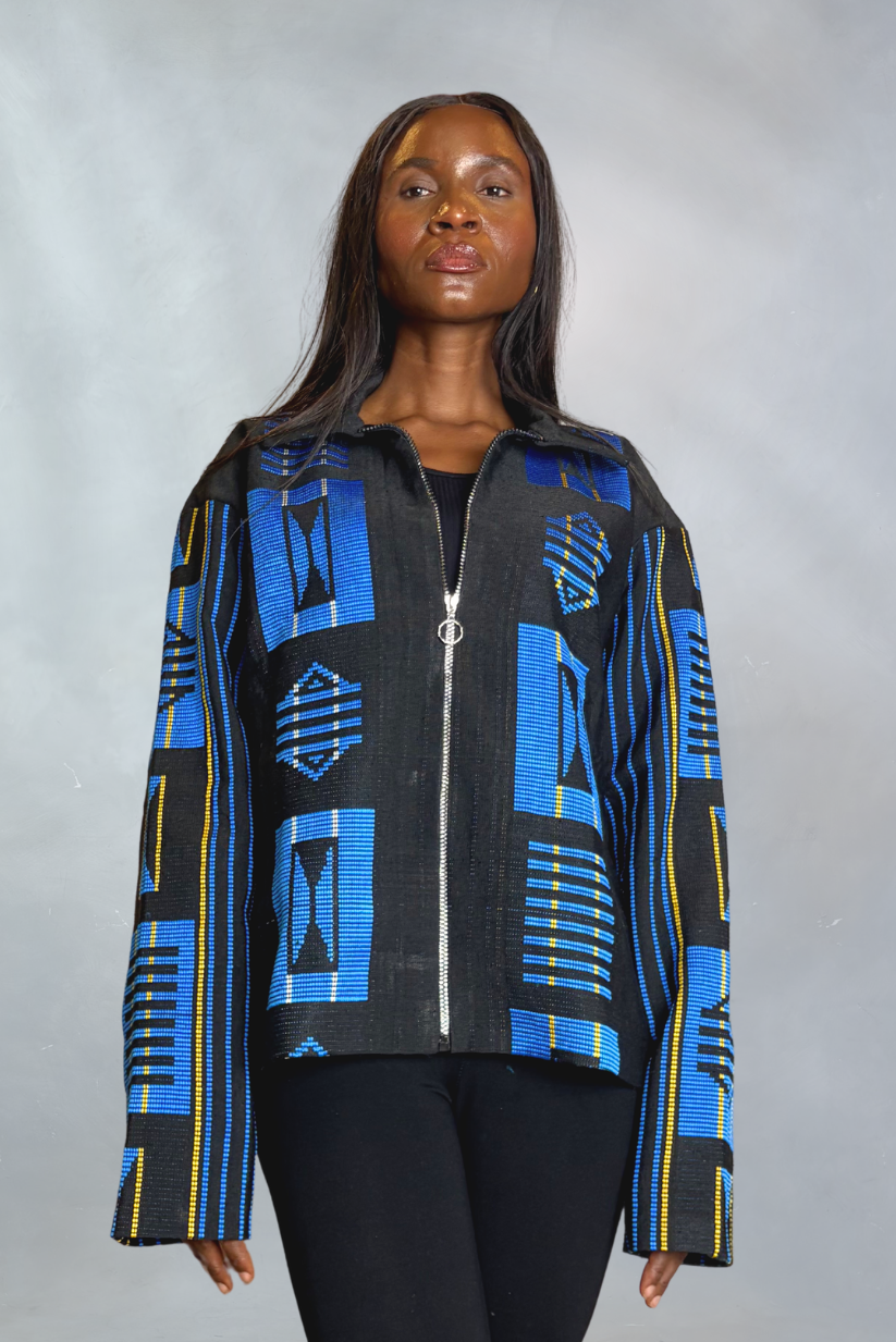 Akwete Bomber Jacket - Handcrafted