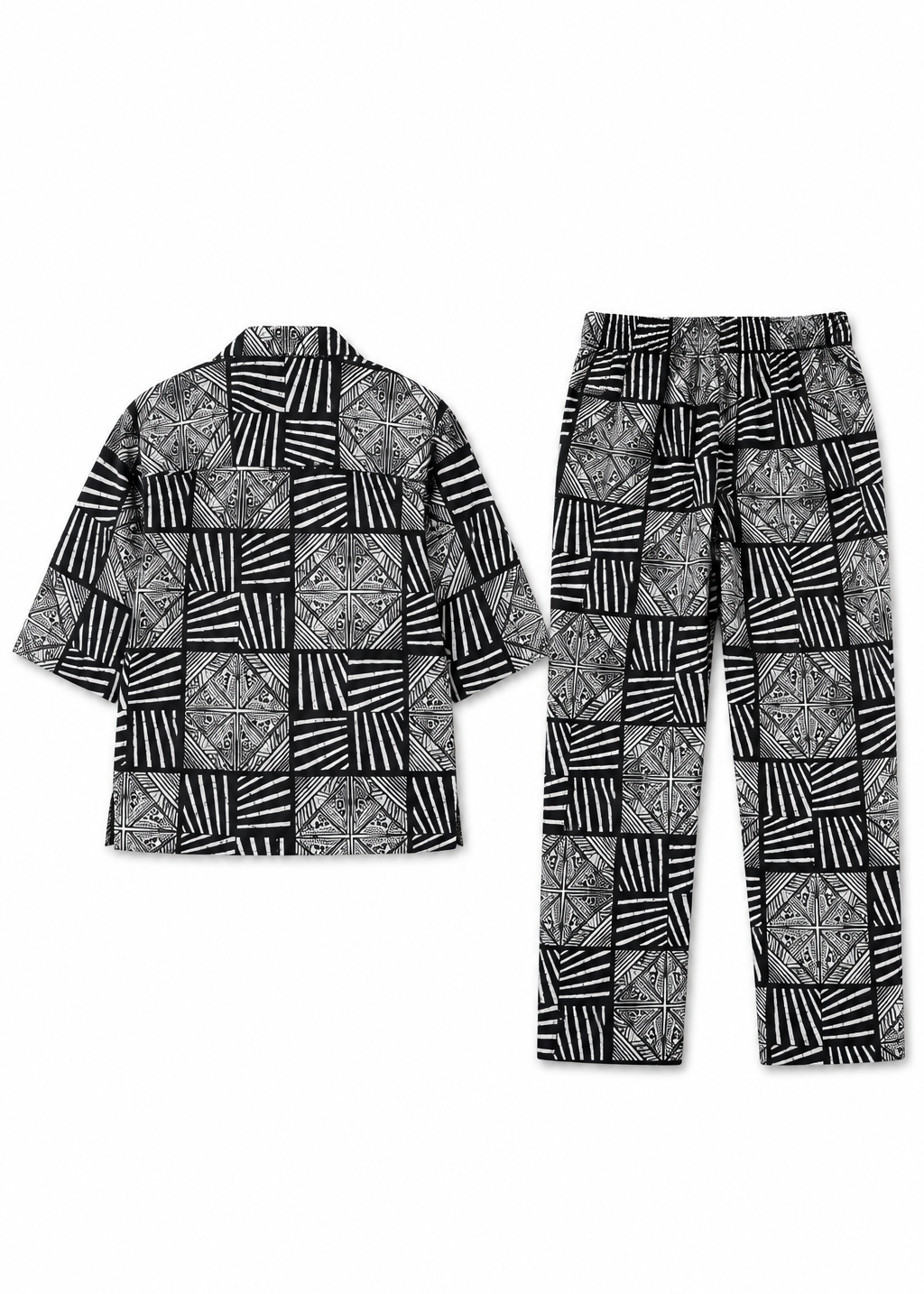 Monochrome Geometric Co-Ord Set | Contemporary Streetwear