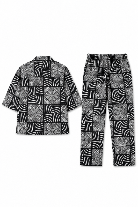 Monochrome Geometric Co-Ord Set | Contemporary Streetwear