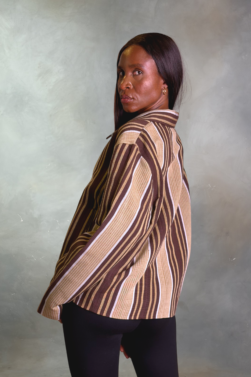 Aso-Oke Bomber Jacket - | Contemporary Streetwear