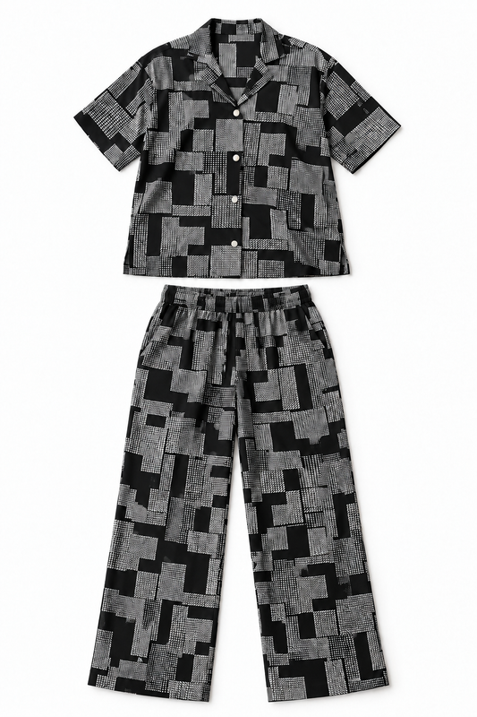 Mono Grid Co-Ord | Contemporary Minimalist Womenswear
