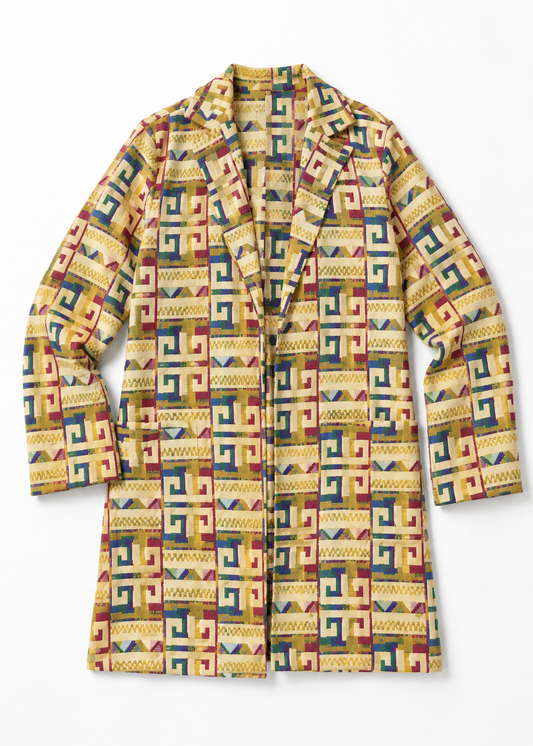 Akwete Golden Labyrinth Long Coat