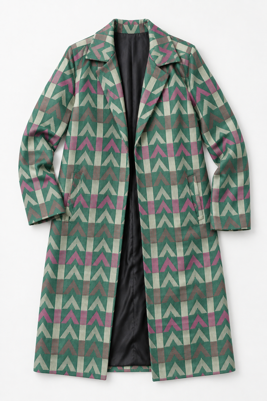 Mint Arrow Line Long Coat
