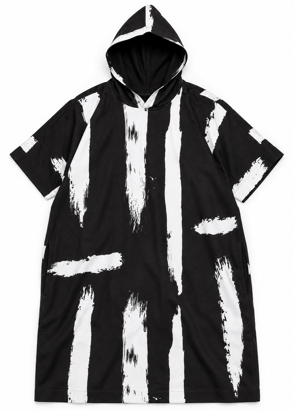 Monochrome Pulse Hooded Tee | Contemporary Casualwear