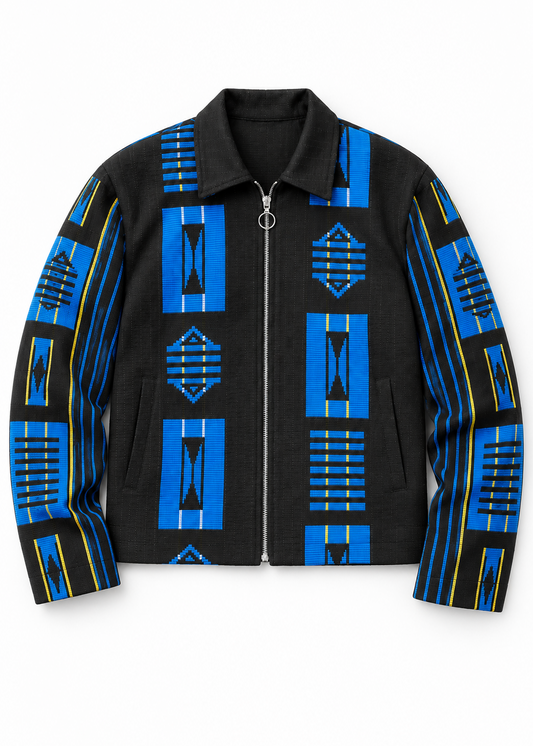 Akwete Bomber Jacket - | Contemporary Streetwear (Blue)