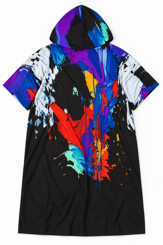Hooded Top (Abstract Motion) | Contemporary Casualwear