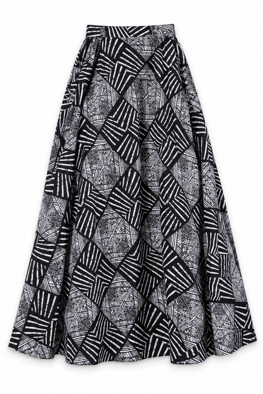 Monochrome Print Maxi Skirt | Womenswear