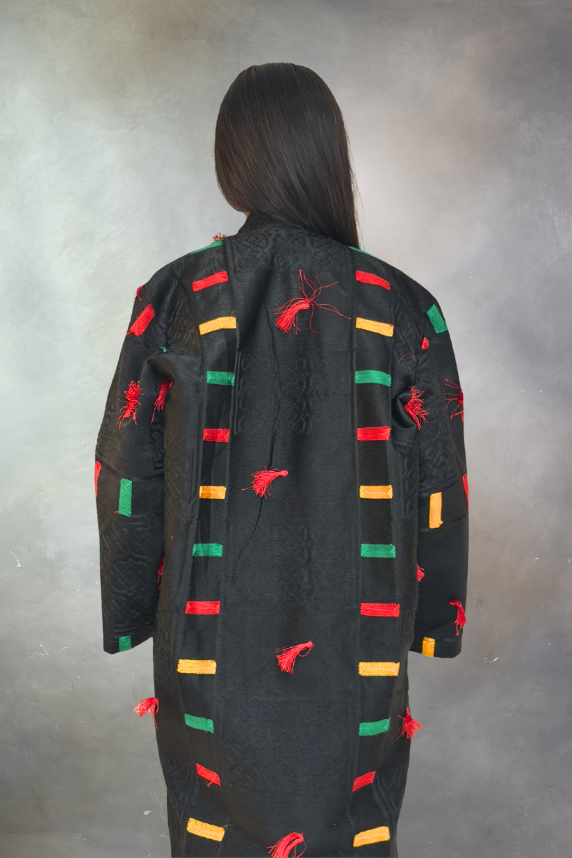 Akwete Signal Coat | Kimono