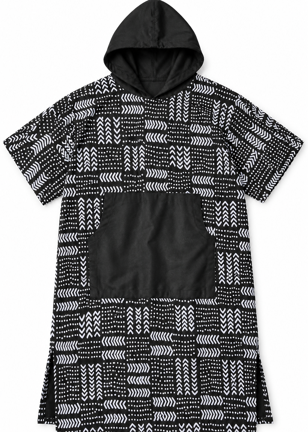 Monochrome Longline Hoodie | Contemporary Streetwear
