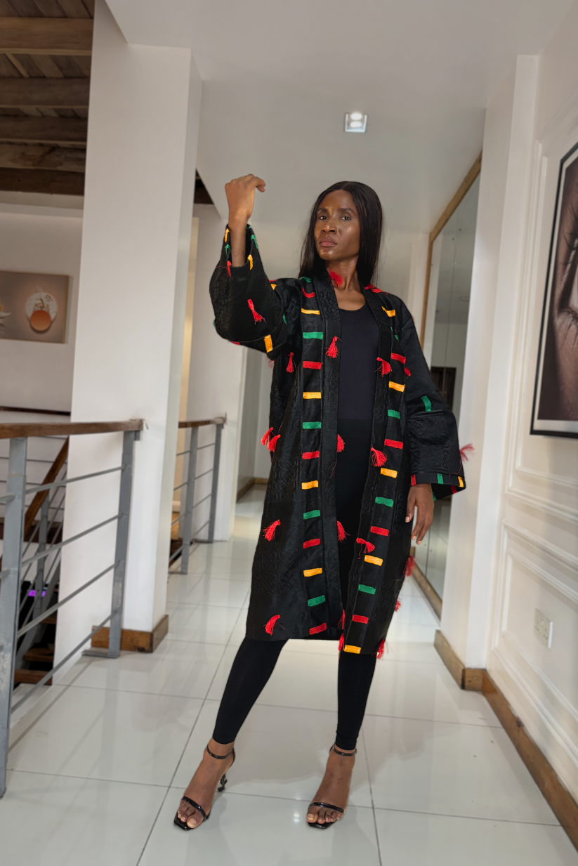 Akwete Signal Coat | Kimono