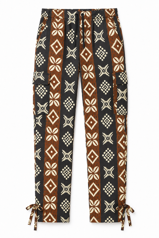 Mud Cloth Cargo Pants| Contemporary Streetwear