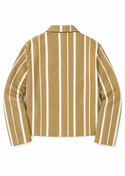 Aso-Oke Bomber Jacket - | Contemporary Streetwear (Cream)