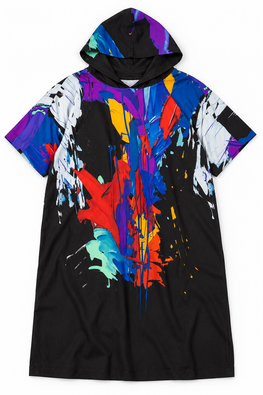 Hooded Top (Abstract Motion) | Contemporary Casualwear