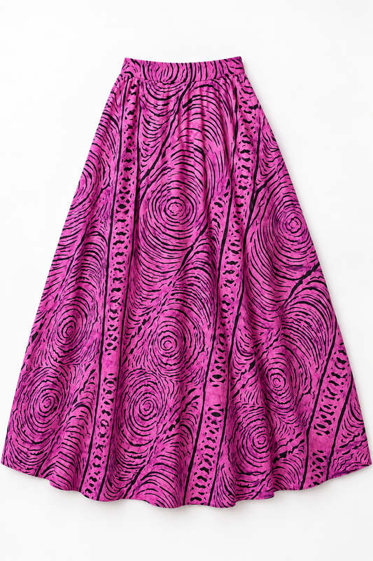 Wax Print Maxi Skirt