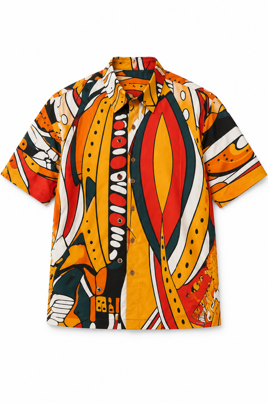 Motif Print Shirt | Contemporary Menswear
